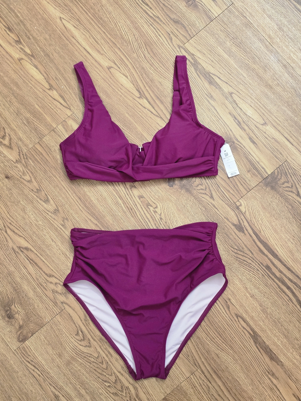 Purple Two-Piece High-Waist Bikini